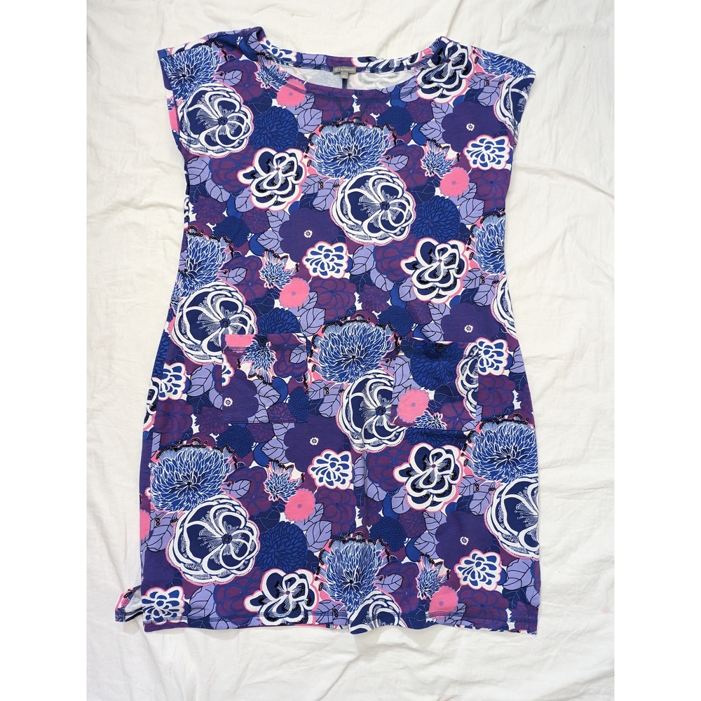 5.NWOT TALBOTS Knit Short-sleeve Dress Pockets Floral Sz 1X